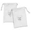 Ambesonne I Love You More Fabric Pouch Set of 2,