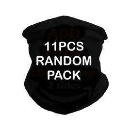 VCZUIUC Headwear Bandana Head Wrap Face Scarf Mask Neck Warmer Balaclava for Sports (Medium (Quick Dry), 11PCS Random)