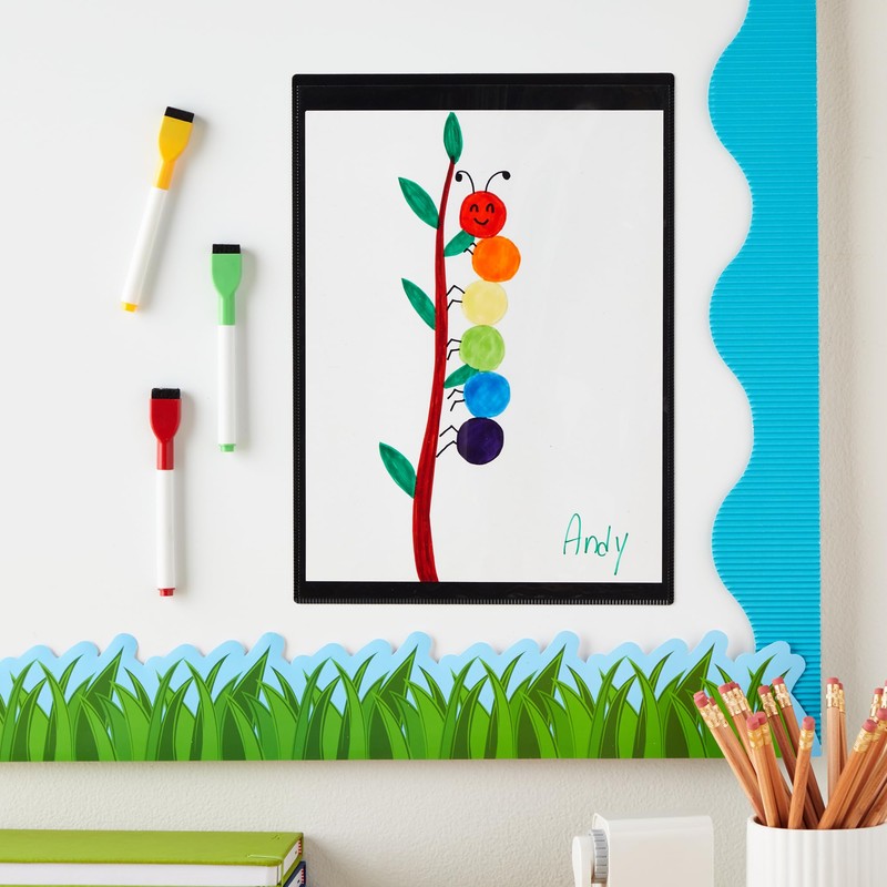 Juvale 4 Pack Magnetic Photo Frames 8.5x11 for Refrigerator, Artwork,