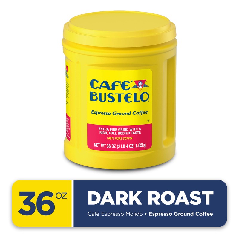 Café Bustelo Espresso Extra Fine Dark Roast Ground Coffee, 36
