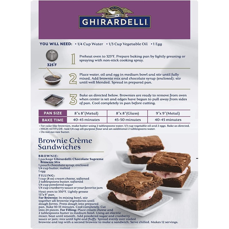 Ghirardelli Chocolate Brownie Mix, 18.75 oz, 2 pk