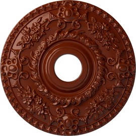 Ekena Millwork CM18ROFIF Rose Ceiling Medallion, 18"OD x 3 1/2"ID x 1 1/2"P, Hand-Painted FireBrick