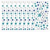 8 Sheets Self-Adhesive Rhinestone Stickers, Star and Circle Face Jewels