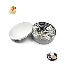 11 Pcs Premium Stainless Steel Round Cookie Cutters Set,Multi-Sized Circle Pastry Cutters for Perfect Donuts,Scones,Crumpets & Uniform Baking,Durable,Rust-Proof & Dishwasher Safe (11 Pack)