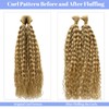 Licoville Light Blonde Boho Human Hair for Braiding, 14 Inch