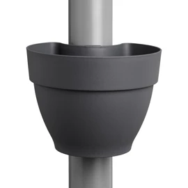 elho Vibia Campana Drainpipe Clicker 40 - Flower Pot for Outdoor - Ø 21.6 x H 16.3 cm - Black/Anthracite