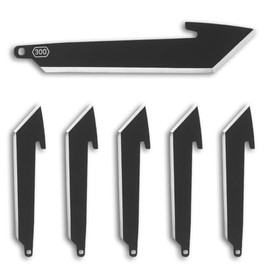 OUTDOOR EDGE RazorSafe 3" Replacable Black Tanto Blade - 6 Pack of Black EDC Tanto Blades, Compatible 3" Razor Blade Knives