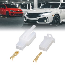 X AUTOHAUX 4 Sets 2.8mm 2 Pin Car Electrical Wire Connector Terminal Housing
