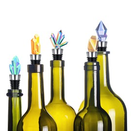 Honeydak 16 Pieces Metal Bottle Stopper Blank Stainless Steel Wine Bottle Stopper Kit Reusable Wine Saver Corks Hardware for Wedding Party Bar Turning