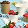 BIOZOYG 50 x Ice Cream Cups Cardboard 150 ml White