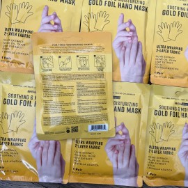 BIOMIRACLE Bio Miracle Soothing & Moisturizing Hand Mask Gold Foil 1 Pair Each Lot Of 8