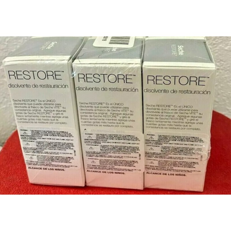 Seche Restore Restoration Polish Thinner 0.5oz - 3Pcs