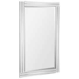 Empire Art Direct Modern Stepped Rectangle Wall Mirror for Vanity & Bathroom Solid Wood Frame, 1"-Beveled Center, Ready to Hang, 24" x 36", Clear