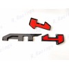 GMC 1PC Gloss Black Red Rear Tailgate AT4 OVERLAY Emblems