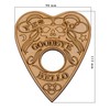 WICCSTAR Wooden black Ouija board game with planchette and detailed