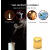 24 Velas Led Ambar Parpadeantes Para Decorar Fiestas Boda Xv