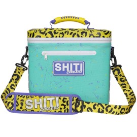 SHITI Coolers Cooler for Camping, Travel, Beach, Soft Lunch Box for Food, Drinks & Ice, Portable, Waterproof 24 Hr Insulated Bag with Shoulder Straps, Customizable (The Dropper, 12 Can Cooler)