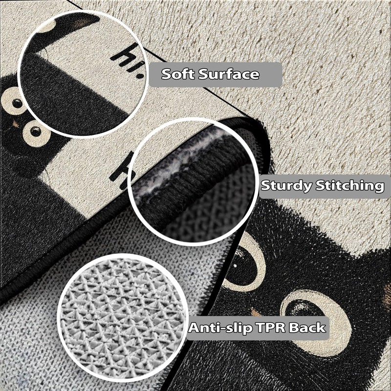 NYZE Entryway Rug, Non-Slip Indoor Door Mat, Low Pile for