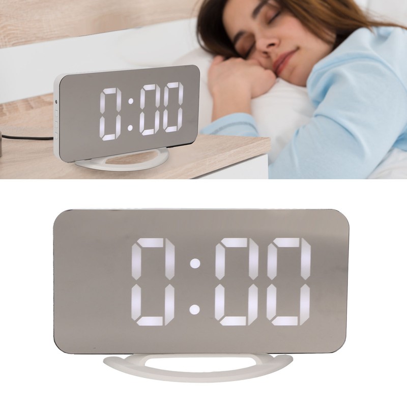 Alarm Clock Dual USB Output 3 Levels Brightness Light Sensing