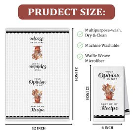 Humor Kitchen Towel, Funny Waffle Weave Kitchen Towel, Humorous Gifts Cloth Hand Towels for Kitchen, Funny Tea Towel, Humor Towel for Cooking Baking Home Decor, Birthday Housewarming Gifts 16×24 Inch