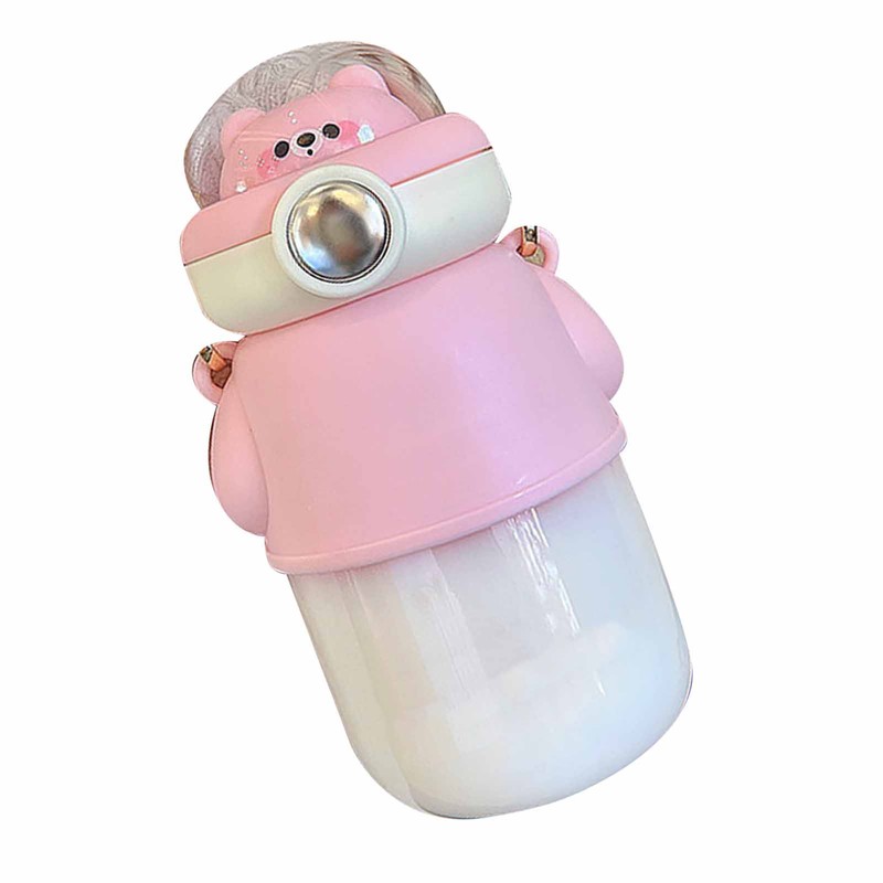Water Bottle 620ML Large Capacity Cute Bear Shape Portable Plastic