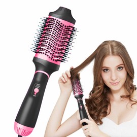 Hair Dryer Brush Blow Dryer Brush in One, Hot Air Brush,Upgraded 4 in 1 Hair Dryer and Styler Volumizer with Negative Ion Anti-frizz Ceramic Titanium Barrel Hot Air Brush Hair Straightener Brush