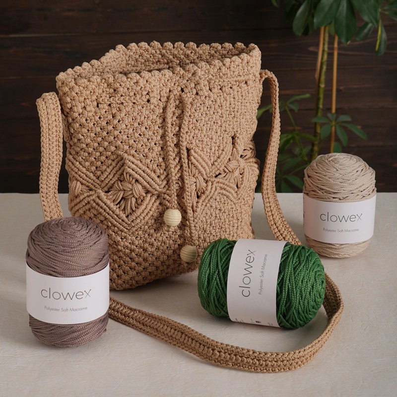 Clowex Polyester Soft Macrame Cord 2.5-3mm, 191 Yards x 1/9
