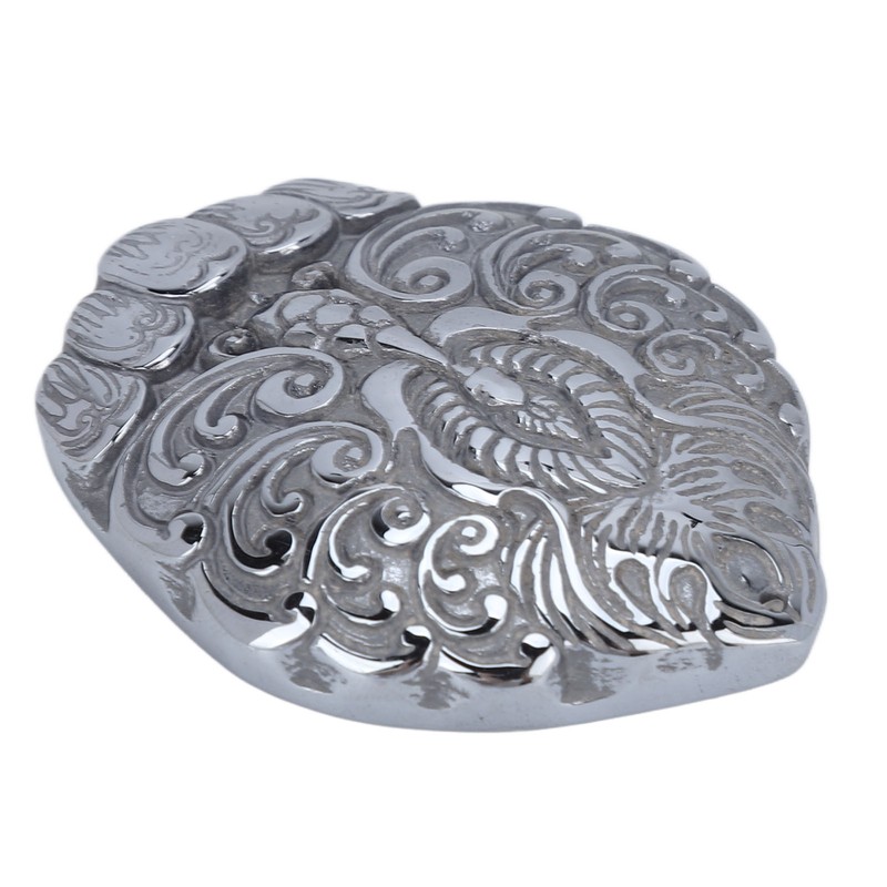 Natural Terahertz Pendant Peacock Pattern Carved Energy Stone Hanging Ornament