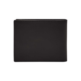 Fossil Men's Derrick Leather RFID Bifold Passport Case with Removable Card Holder Wallet for Men, Black, One Size