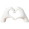 SRJ PRODUCTS Heart Hand Gesture Sculpture, Resin Love Gesture Statue