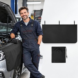 Black Fender Protector Mat with Hooks, 53.5 x 25.6 in, 1 Piece