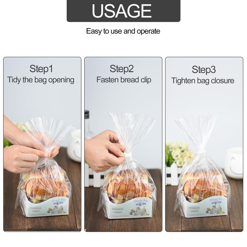 100 Pcs Reusable Plastic Bread Clips - Keep Your Food