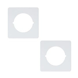 Scar Plate for Door Knob Square,Door Knob Reinforcement Plate White,Fits Under Existing Lock Set to Cover Up The Damaged Door(Set of 2 Door Lock Scar Plates)