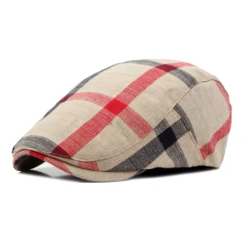 Generic Boina Transpirable Gorra A Cuadros Vintage