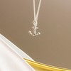 Tuscany Silver Small Polished Anchor Pendant on Curb Chain Pf