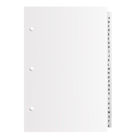 Sayglossy 27 Pieces A-Z Tab Alphabet Dividers for 3 Ring Binder 5 1/2 x 8 1/2 Inches Binder Dividers Customizable Table of Contents Page with A-Z Tabs for Student Teacher Office Worker Organization