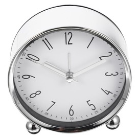 Mobestech Silent Alarm Clock Metal Digital Clock for Bedside Table Decor Non Ticking Design for Bedroom for Friends Premium Construction