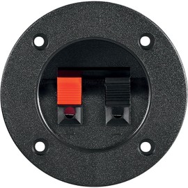 CABLEPELADO Loudspeaker Terminals, Loudspeaker Terminal, Terminal Strip, Solder Connection, Diameter 75 mm, ABS, 2 Terminals
