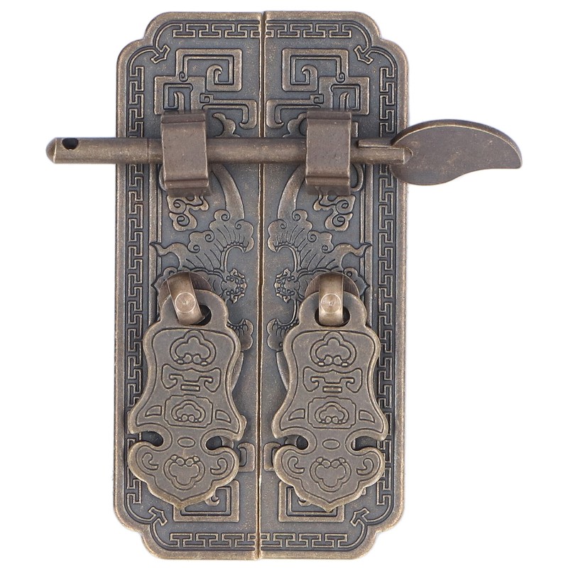 Cabinet Faceplate Brass Material Bronze Auspicious Bat Pattern Retro Chinese