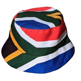 Proudly South African Flag Heritage Reversible Bucket Hat by Tribe Afrique Red