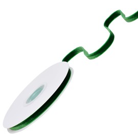 Ribest - Cinta de terciopelo verde de 3/8 pulgadas continua de 10 yardas para envolver regalos, manualidades, decoración del hogar, ramos