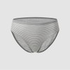 JAJU [JAJU] Women's Cotton Stripe Hipster Panties 3-Pack_Grey