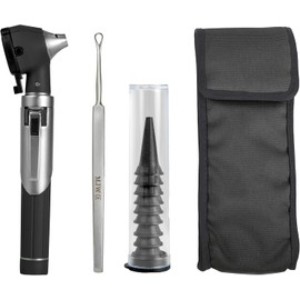 MJW Fiber Optic Mini Otoscope Ear Healthy Tool for Home use with Extra Replaceable LED Light