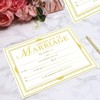 Marriage Certificates with Gold Foil Edges,11 x 8.5 Inch Blank