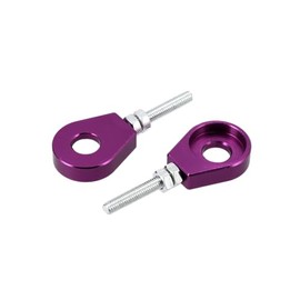 Set of 2 Chain Tensioners for Swingarm, Aluminium Anodised Purple - Simson S51, S50, SR50, Schwalbe KR51, SR4