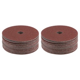 sourcing map 50pcs 60 Grit Aluminum Oxide Resin Fiber Discs 4"x5/8" Metal Sanding Grinding Discs for Angle Grinding Machine Polishing and Grinding Metals, Wood, and Fiberglass