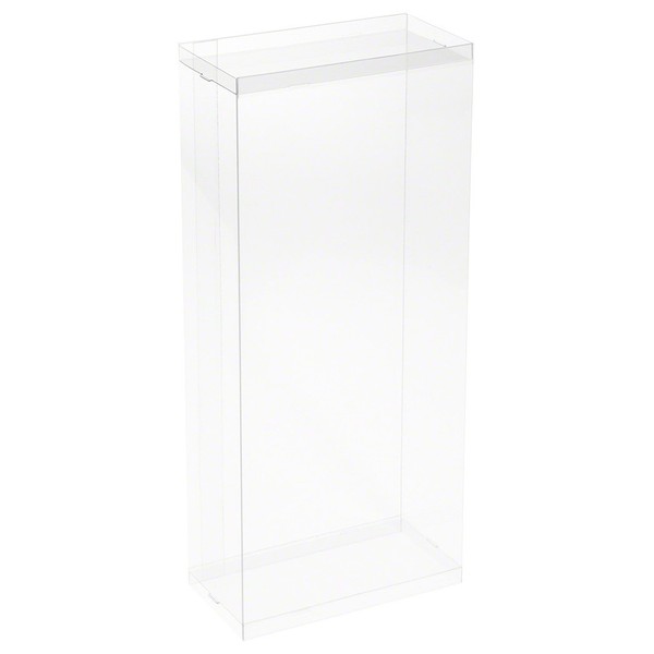 DollSafe Clear Folding Display Box for Extra Large 11-12.5 inch Dolls and Action Figures, 6" W x 3" D x 13" H, Pack of 10