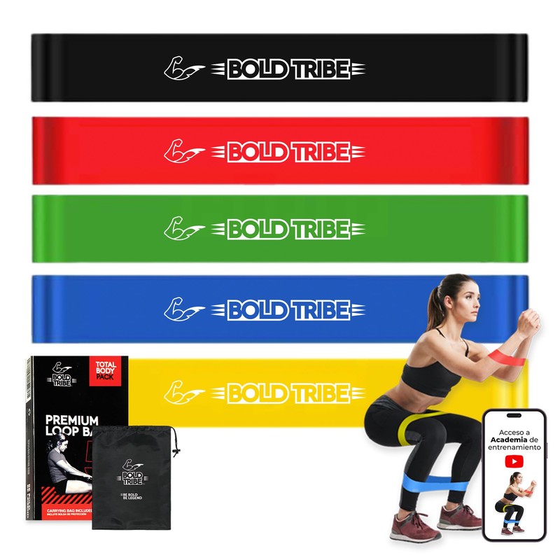 BOLD TRIBE Set de Mini Bandas de Resistencia - Bandas