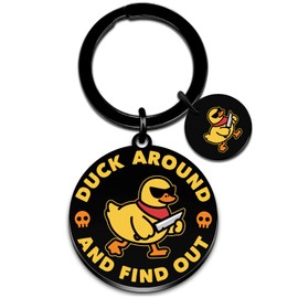 Wrpixe Duck Gifts Cool Duck Keychain Mini Ducks Decor for Women Men Funny Duck Stuff for Lovers Teens Birthday Easter Christmas Gifts for Friends Cute Bag Charms Basket Stuffers