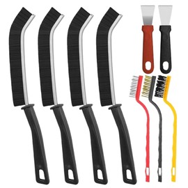 JchEnye Grout Cleaning Brush with Stiff Bristles, 9 Pieces Edge Cleaning Brush, Grout Cleaning Brush, Edge Multi-Purpose Cleaning Brush for Tiles, Bathrooms, Kitchens, Automotive Grout